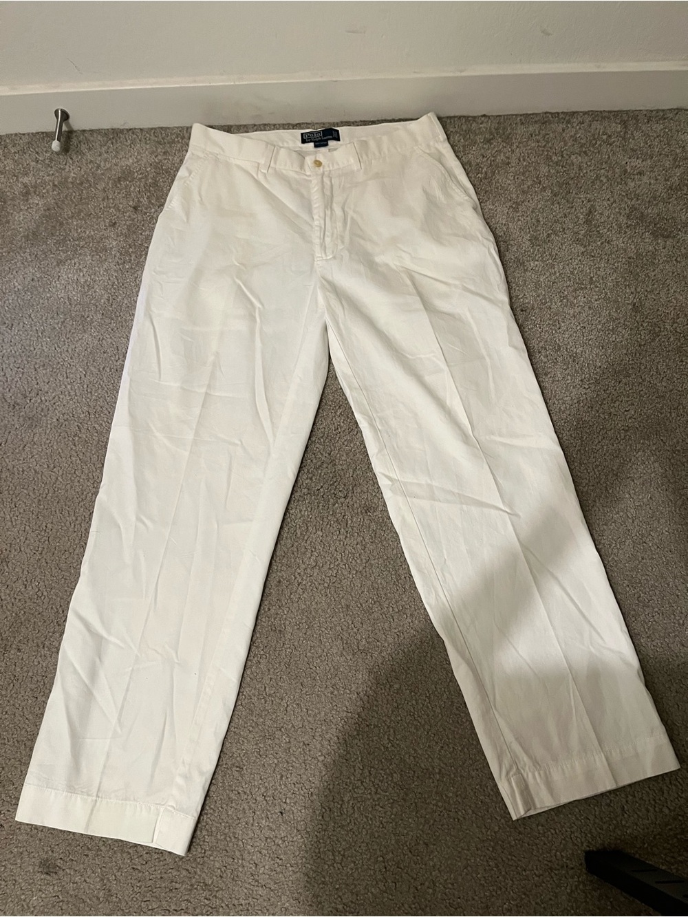 Ralph Lauren Men's White Cotton Chinos